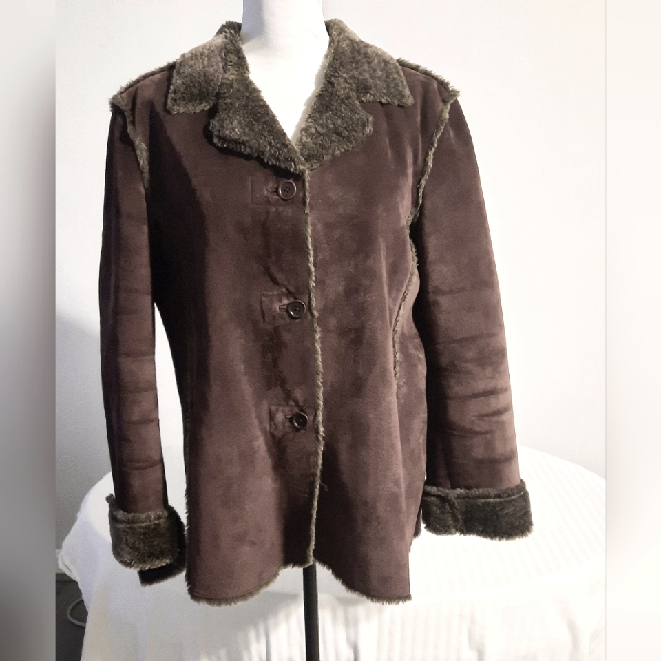 Leather Suede Penny Lane Coat Size Xl
